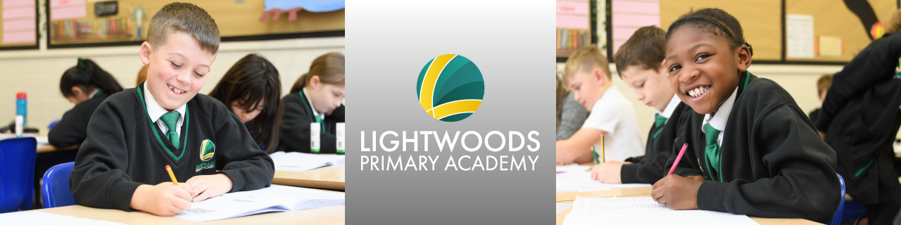 Web banner for LPA, shows school logo and two photos of students