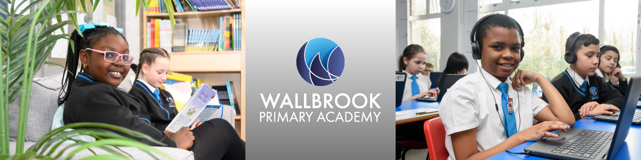 Web banner for WPA, shows school logo and two photos of students